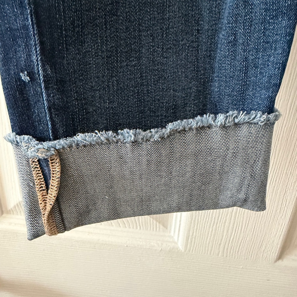 White House Black Market Dark Blue Slim Cropped Straight-Leg Jeans - Picture 3 of 7